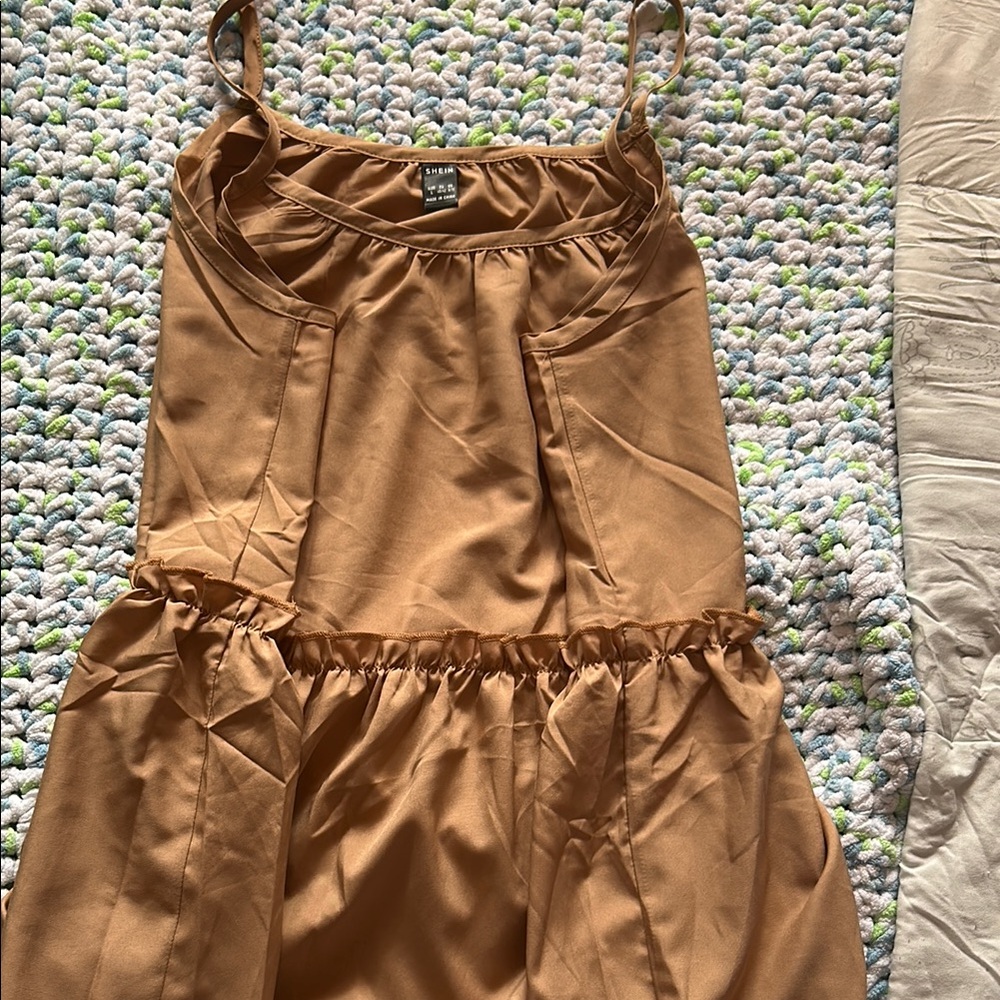 Tan Sleeveless Dress